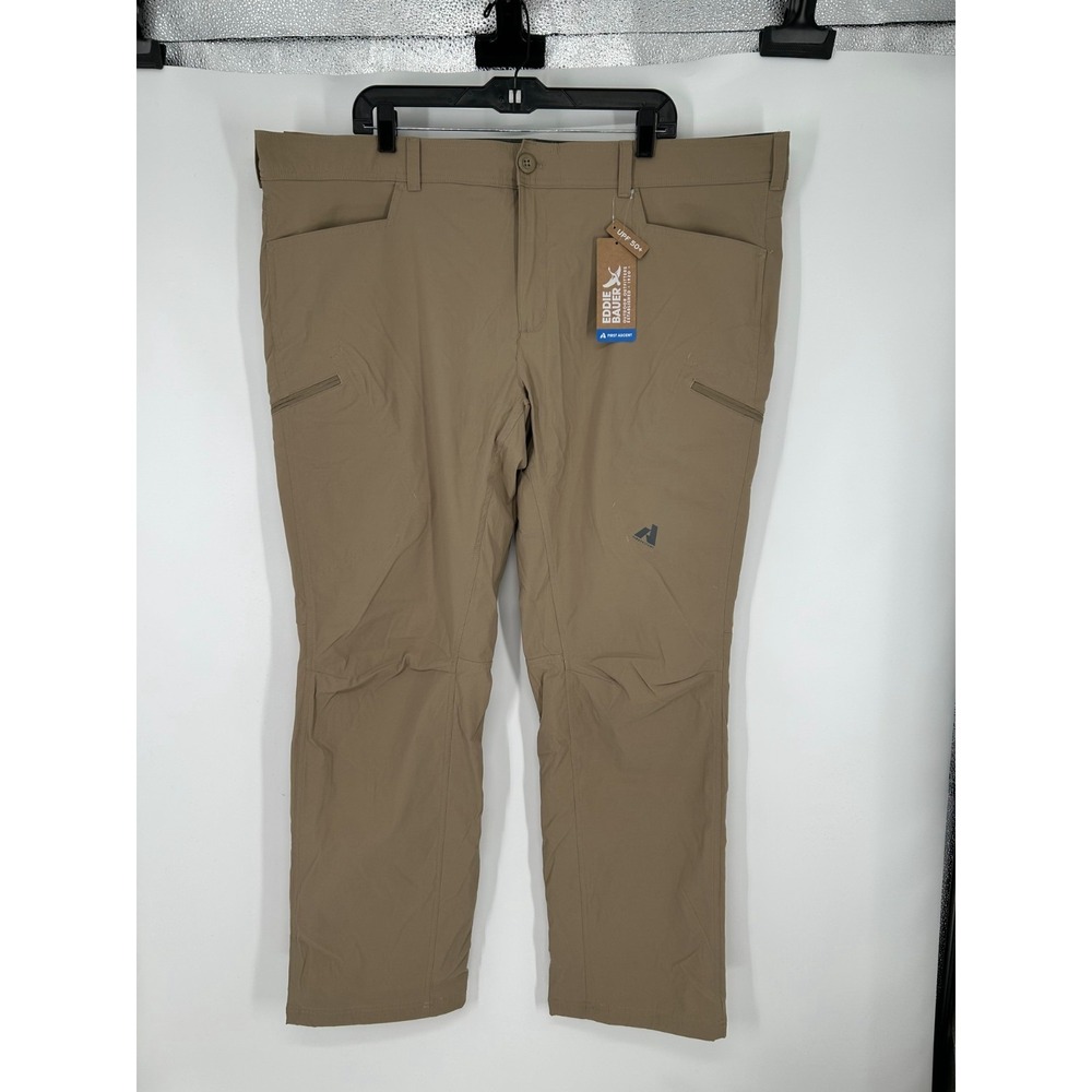 Eddie Bauer Guide Pants Mens 44x34 Chino First Ascent Fleece Lined Hiking Cargo - Picture 1 of 10